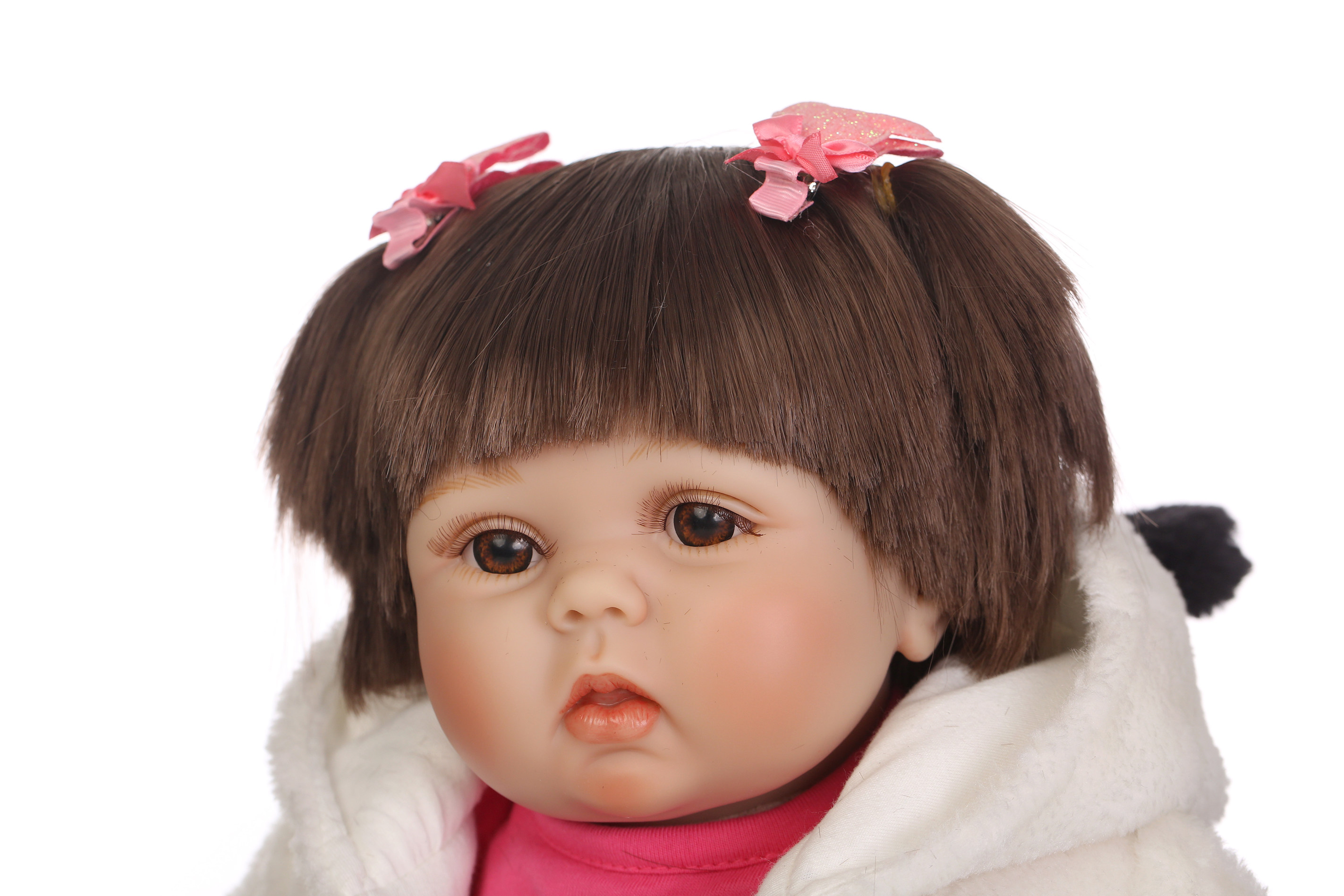 仿真中国娃娃熊猫宝宝萌萌哒可爱爱婴儿软胶逼真洋娃娃女孩娃娃