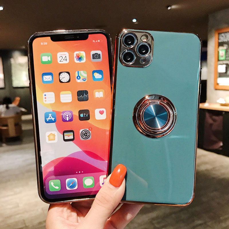 适用苹果11手机壳带指环支架iphone11promax全包镜头保护套软硅胶壳11