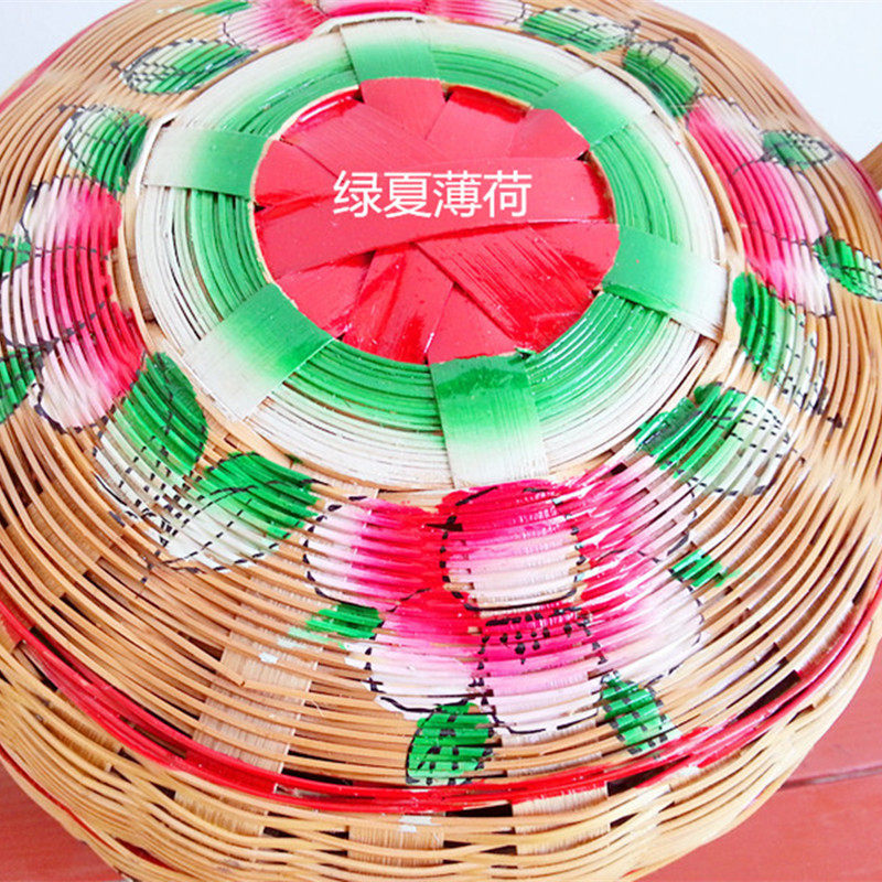潮州手工竹篮花篮水果篮簸箕道具结婚嫁娶潮汕其他特色工艺品