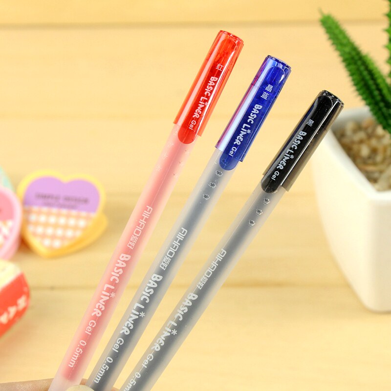 爱好文具批发中性笔8761水笔签字笔红蓝蓝黑针管中性笔