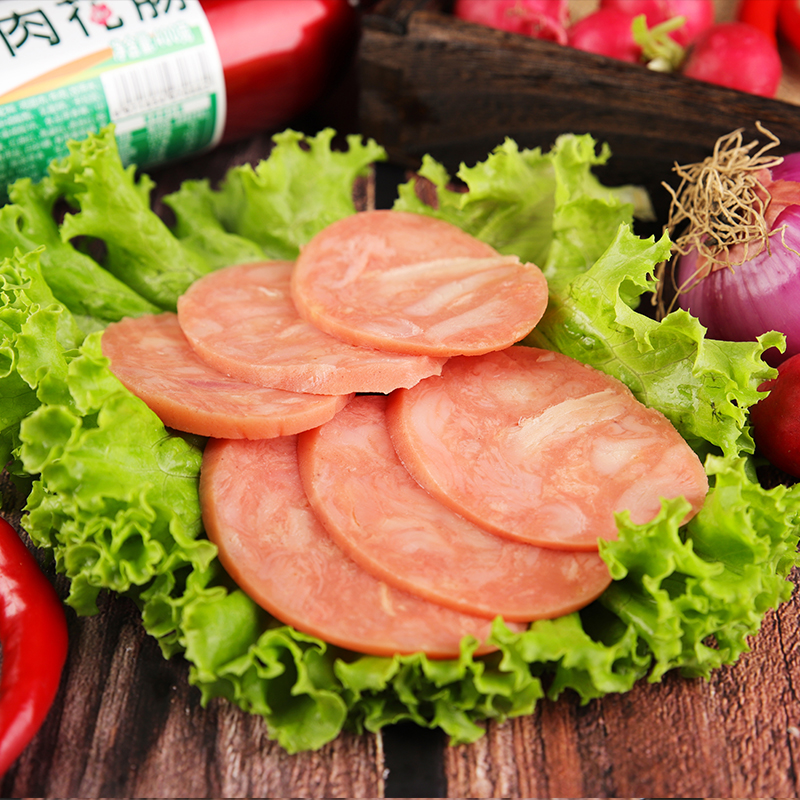 顺意食品 清真肉花肠开袋即食 清真肠 现做香肠400g/根