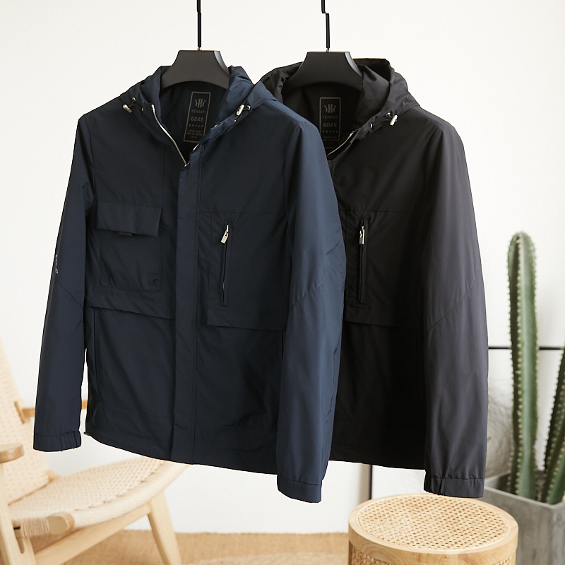 轻奢线！线下1799！2021春季新款男士户外连帽休闲夹克外套外衣