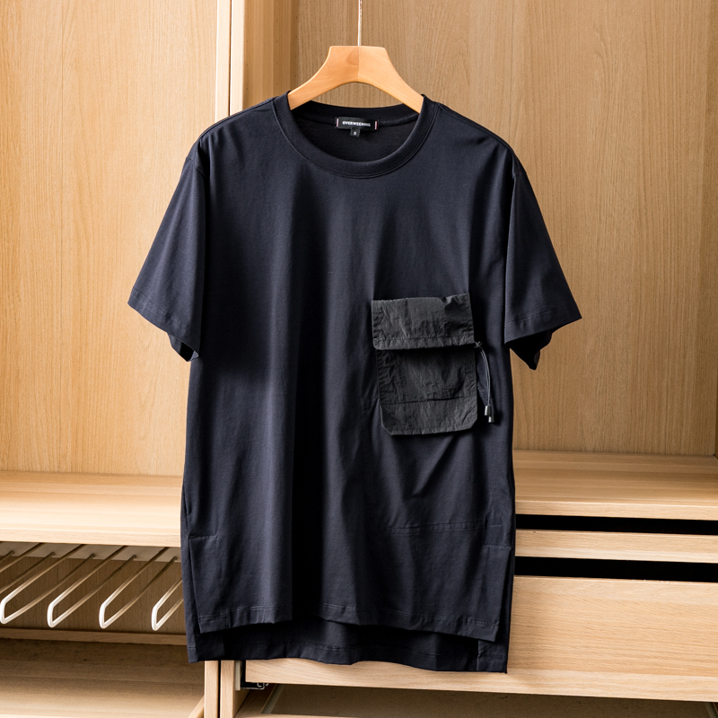 大师之作！奢华体验！100支丝光棉！高端夏季机能风宽松短袖T恤男