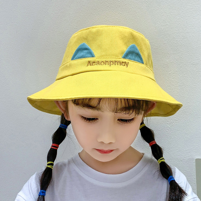 儿童渔夫春秋女童遮阳帽幼儿园小孩春游盆帽男童帽子