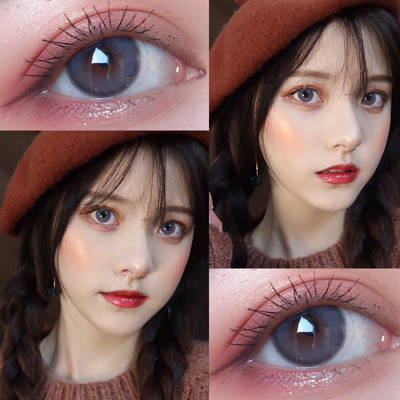 猫眼混血儿小千代美瞳星星年抛女大直径自然款隐形眼镜男带工具tn