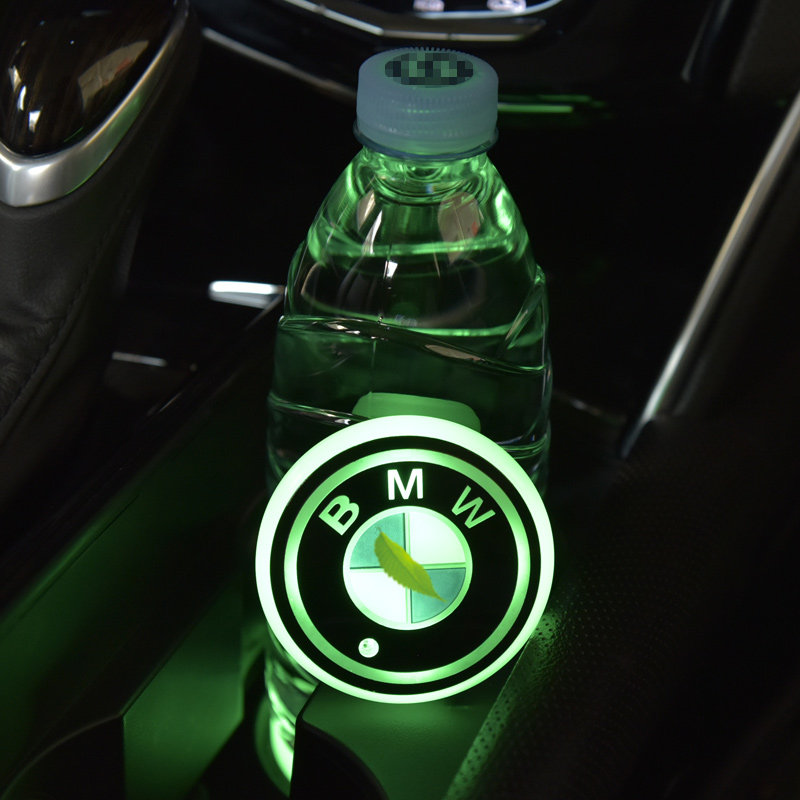 宝马水杯垫1系2系3系4系5系6系7系x1x3x4x5x6发光七彩氛围灯装饰