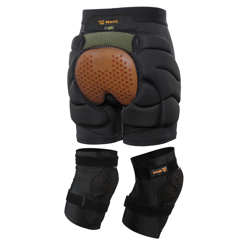 MOUC大片D3O护具尾椎防摔滑雪护臀护膝套装男女护具装备护臀垫