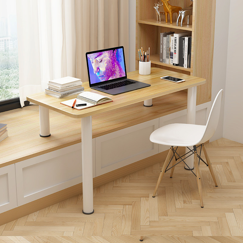 飘窗书桌高低脚延伸小桌子定制长短腿写字桌窗台改造可伸缩学习桌