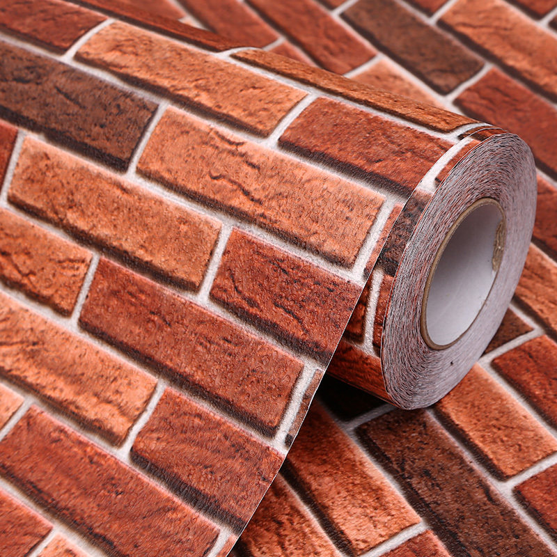 墙纸仿真砖块3d立体感砖纹客厅电视文化砖自软装墙贴