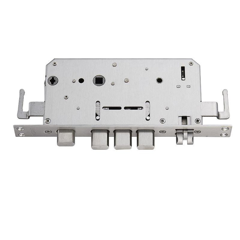 6052下把手指纹锁锁全钢智能电子锁体双快双不锈钢机械门锁