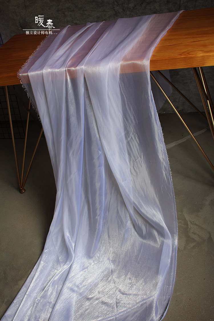 闪光半透薄纱面料时布料尚飘逸创意礼服连衣裙装饰设计师diy布料