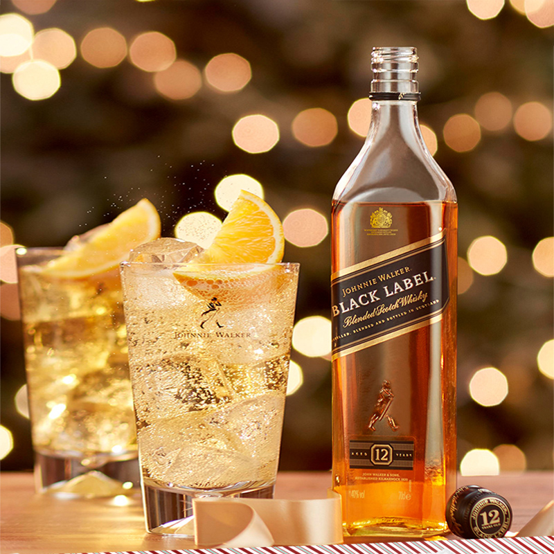 威士忌尊尼获加黑方12年700ml苏格兰进口洋酒行货威士忌