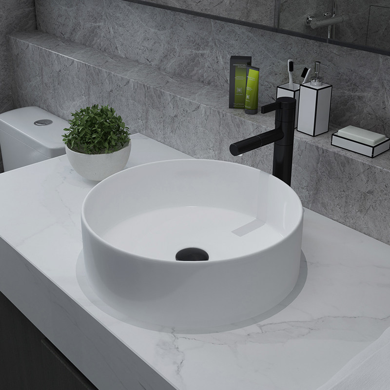 北欧台上盆洗手盆圆形家用陶瓷卫生间简约洗面盘洗手池台盆洗脸盆