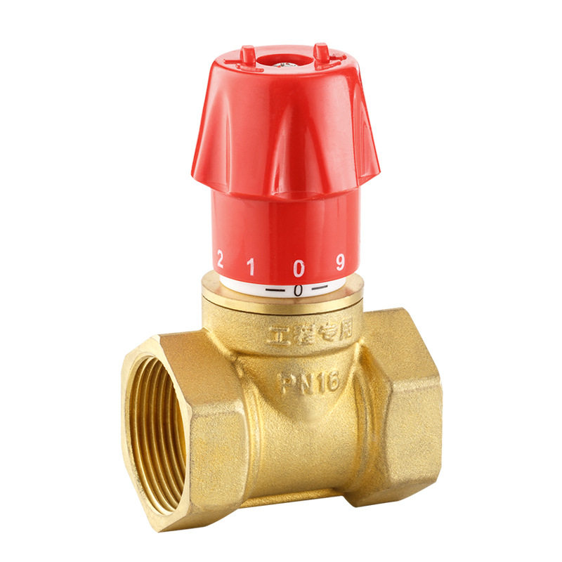 黄铜手动调节阀流量截止内丝螺纹采地暖气进出其他阀门