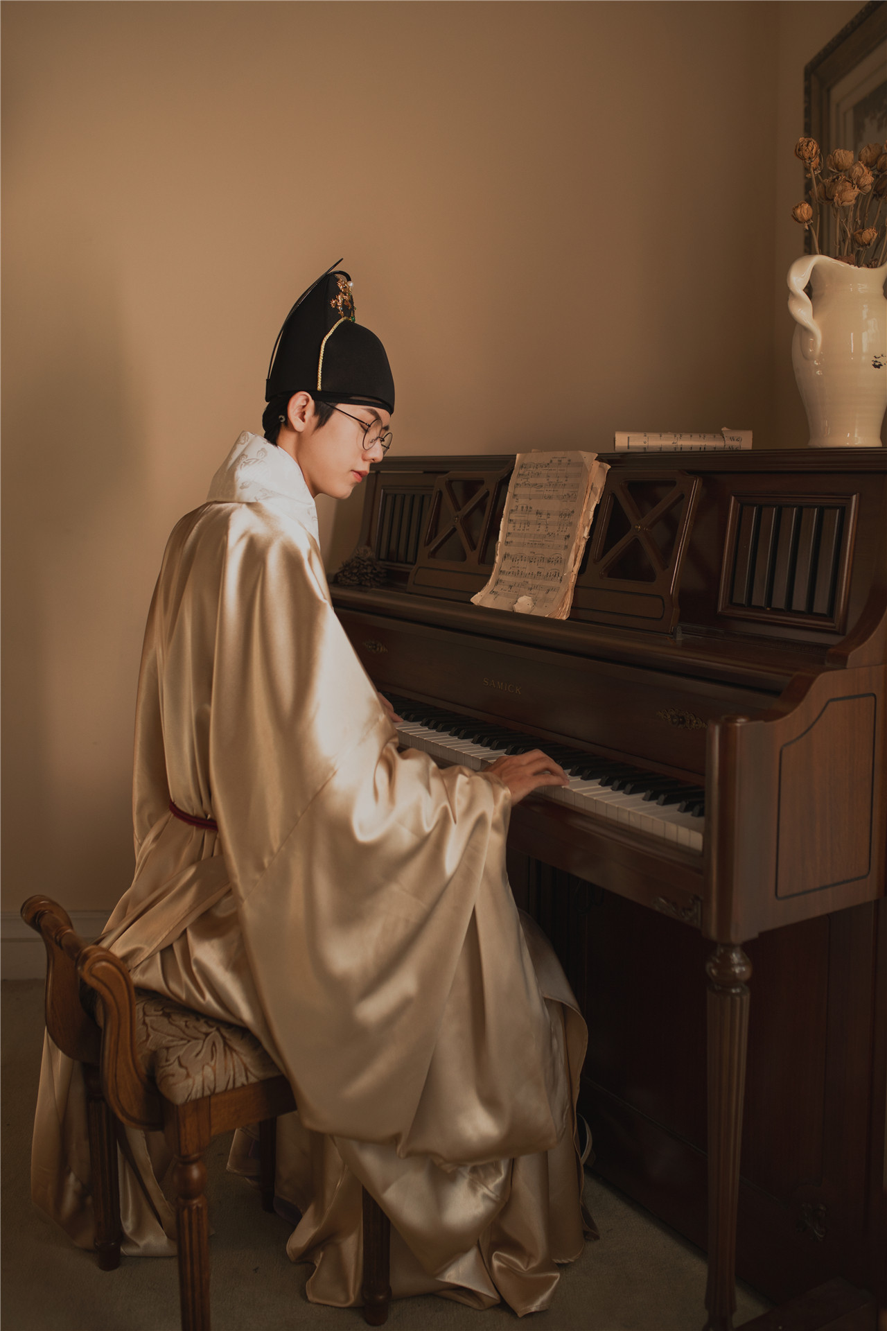 【镜水桐光】《行之》重缎明制道袍 秋冬汉服男女可穿