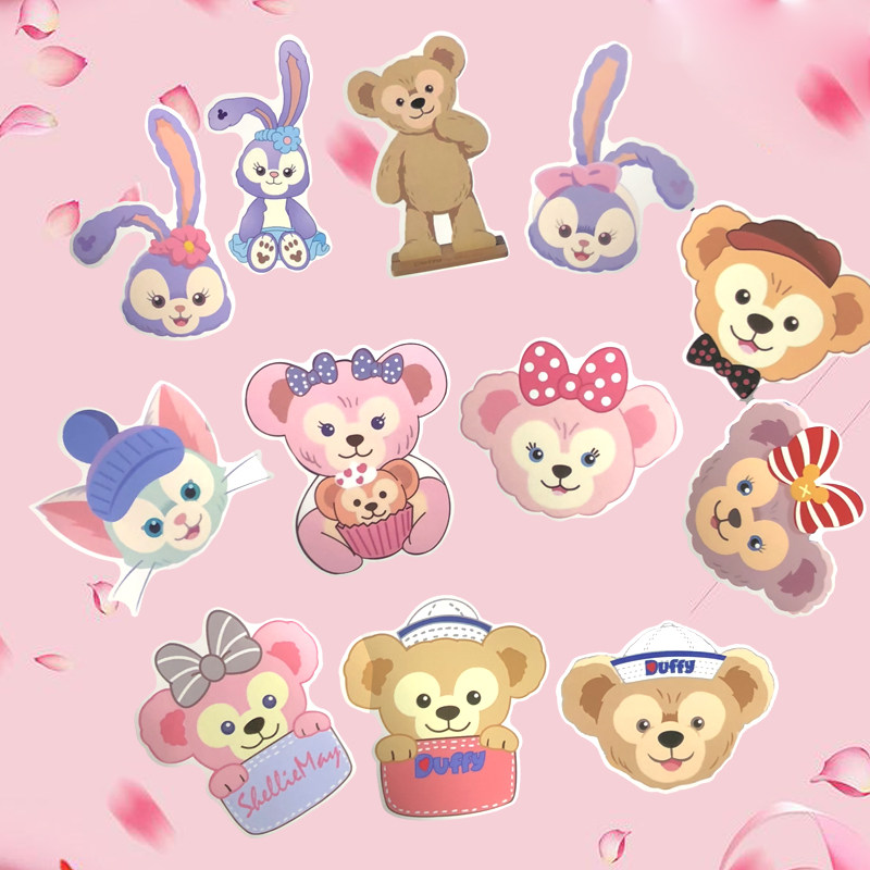 网红达菲芭蕾兔行李箱贴纸卡通电脑笔记本少女心水笔记本个性小贴纸