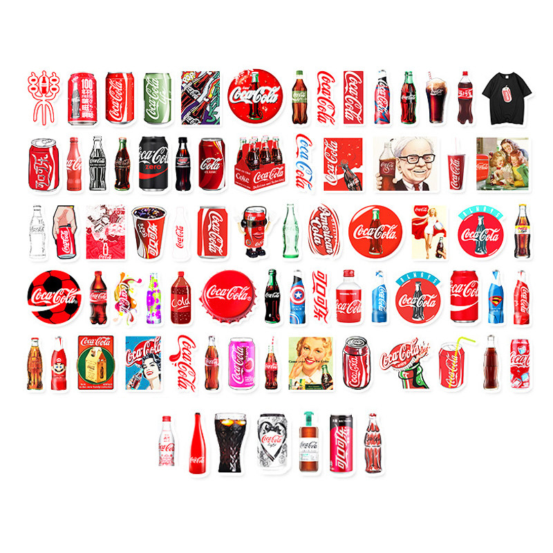 cocacola可口可乐贴纸欧美复古汽水饮料手机车贴防水笔记本个性小贴纸