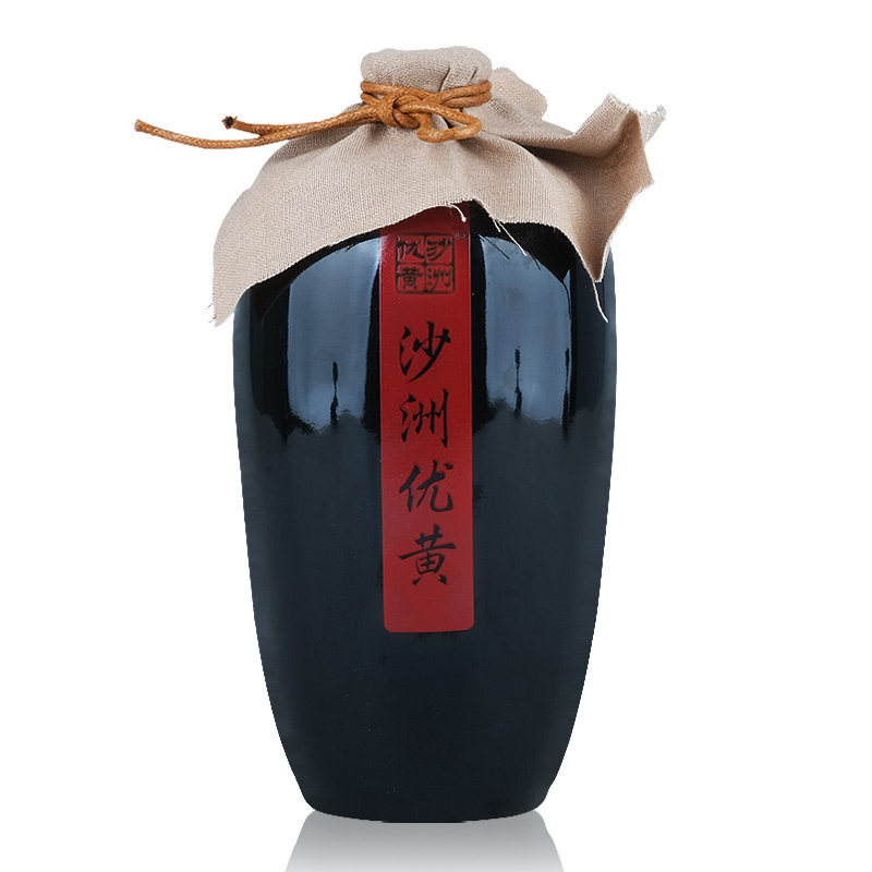 苏州特产黄酒15度沙洲优黄十年陈半甜花雕600ml传统黄酒