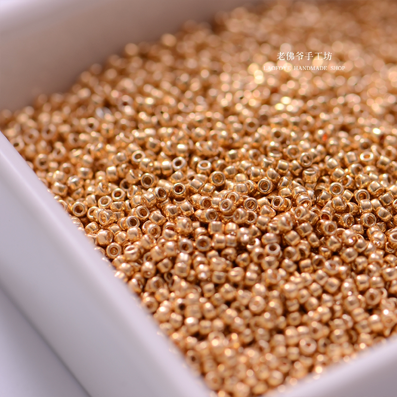 日本米珠材料娃刺绣法式系列金属toho银色金银色珠子