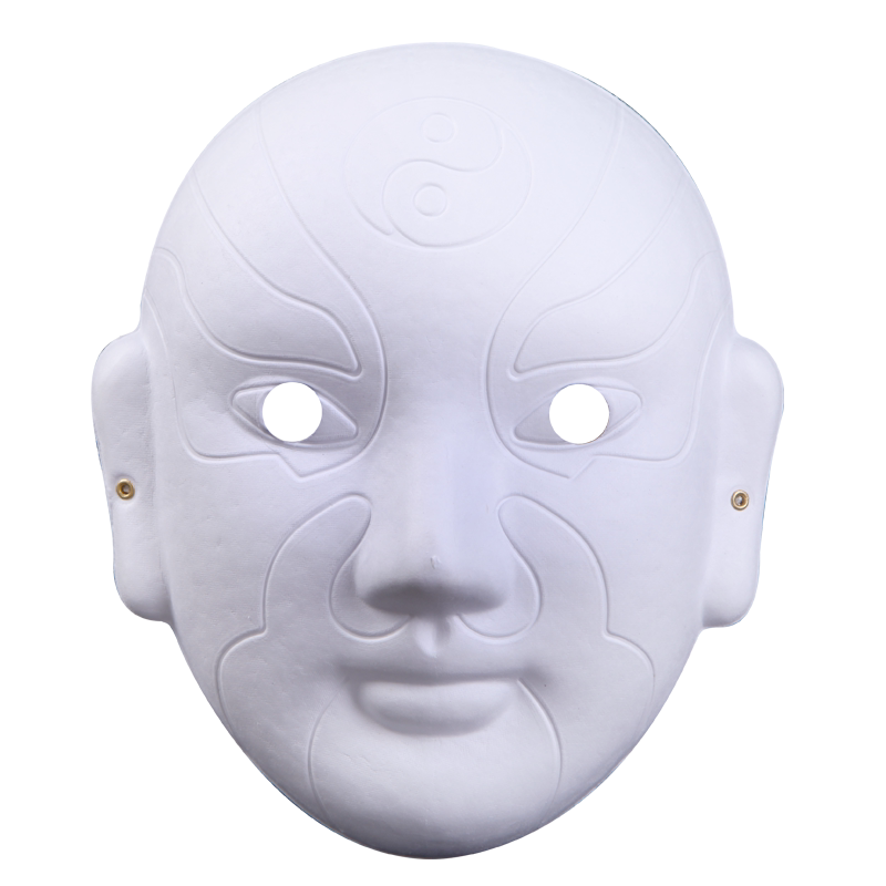 创意手绘diy京剧脸谱面具装饰摆件石膏白胚面具diy中国风出国礼品