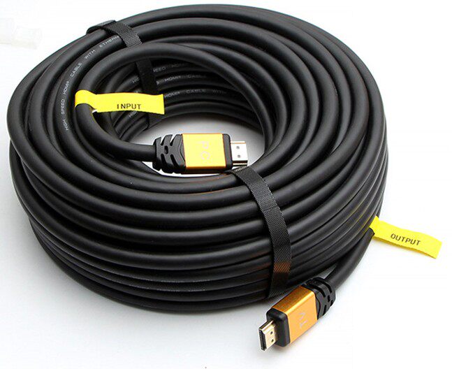 hdmi高清摄像机投影仪电视电脑工程监控30米带信hdmi线