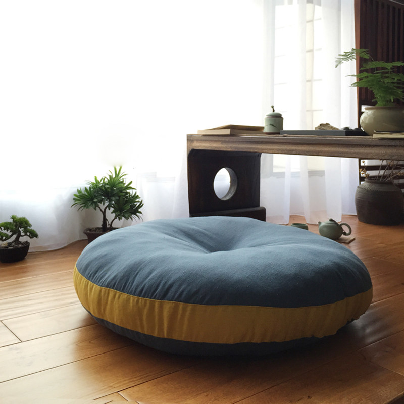 棉麻日式布艺蒲团文艺范超大超大坐垫榻榻米飘窗蒲团