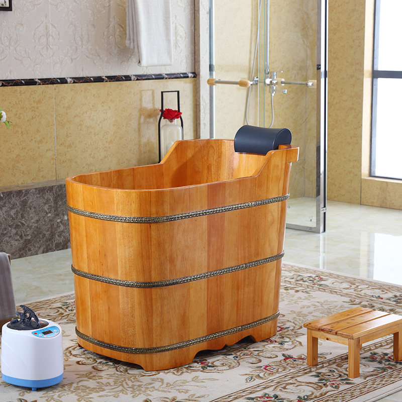 杉琦橡木加厚泡澡淋浴桶沐浴缸熏蒸洗澡成人沐浴桶