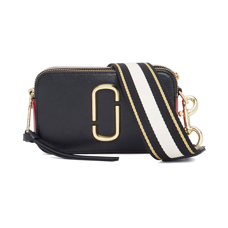 mj撞色牛皮包牛皮小方斜挎marc时尚jacobs包时尚通用款女包