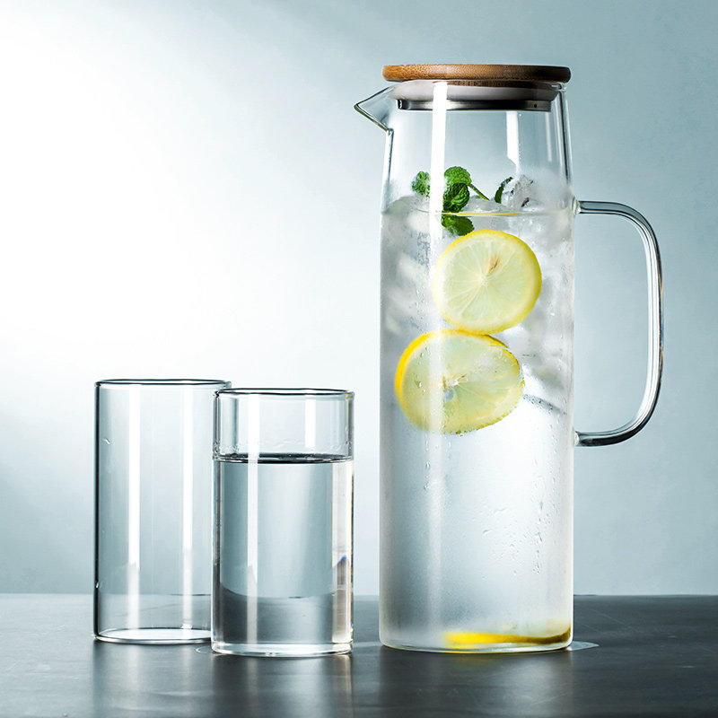 水壶即物清仓冷水凉水玻璃耐高温北欧创意透明冷水壶