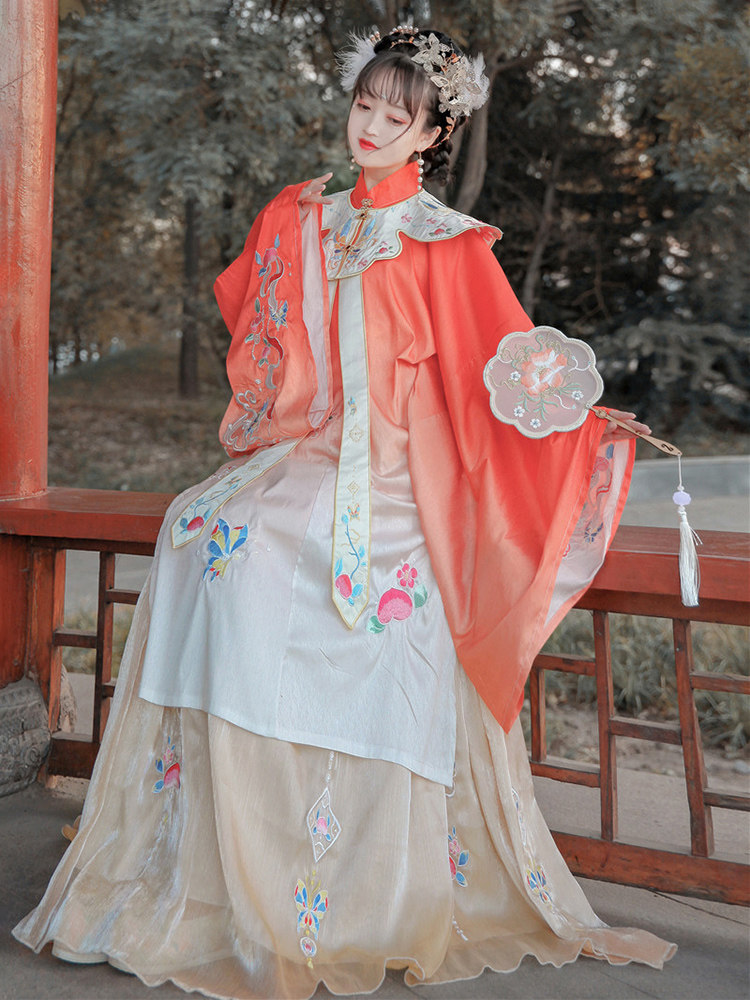 明制汉服女正品原创夏季中国风仙气飘逸云肩齐腰襦裙超仙古装春秋