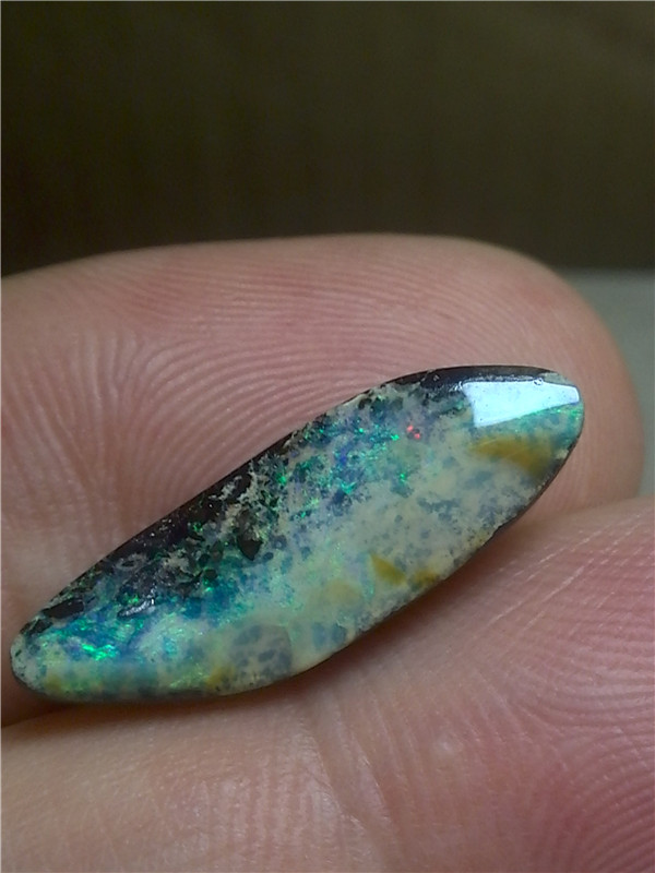 欧泊澳大利亚天然绿彩母岩裸石a247吊坠澳宝宝石珠宝奇石