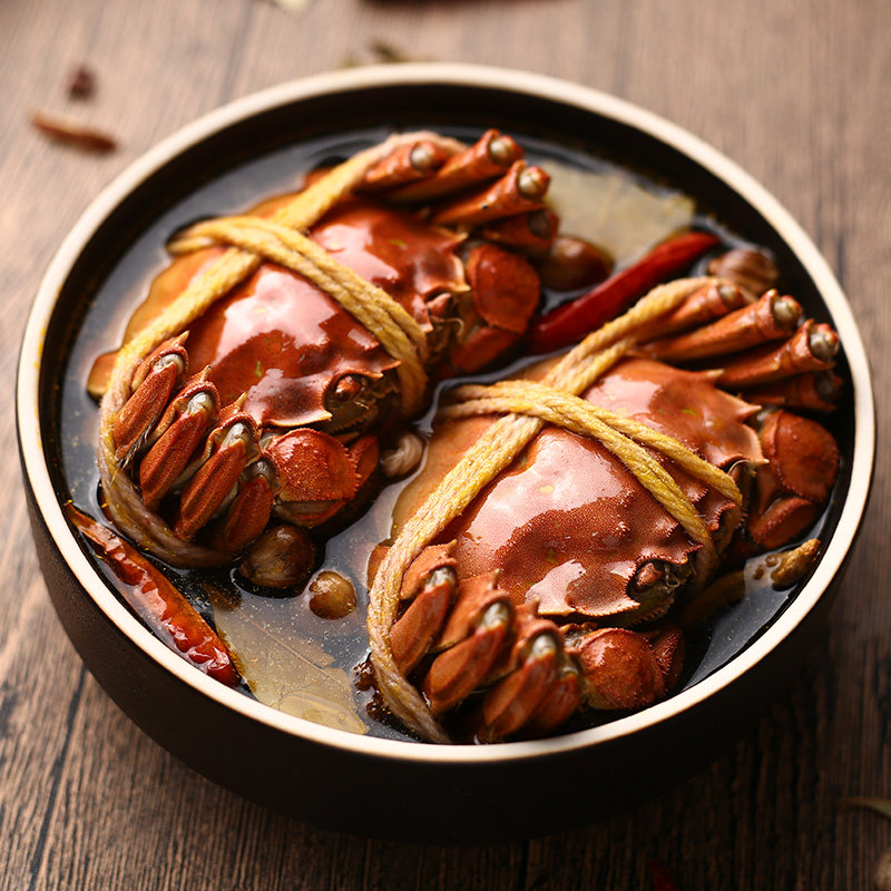 阿姨熟醉6只4两公即食精选大闸蟹花雕醉蟹无锡蟹类制品