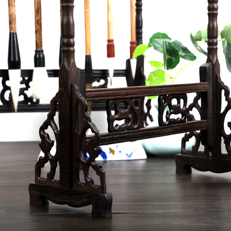 毛笔笔架挂架皖南文房四宝用品国画书法初学者学生笔搁