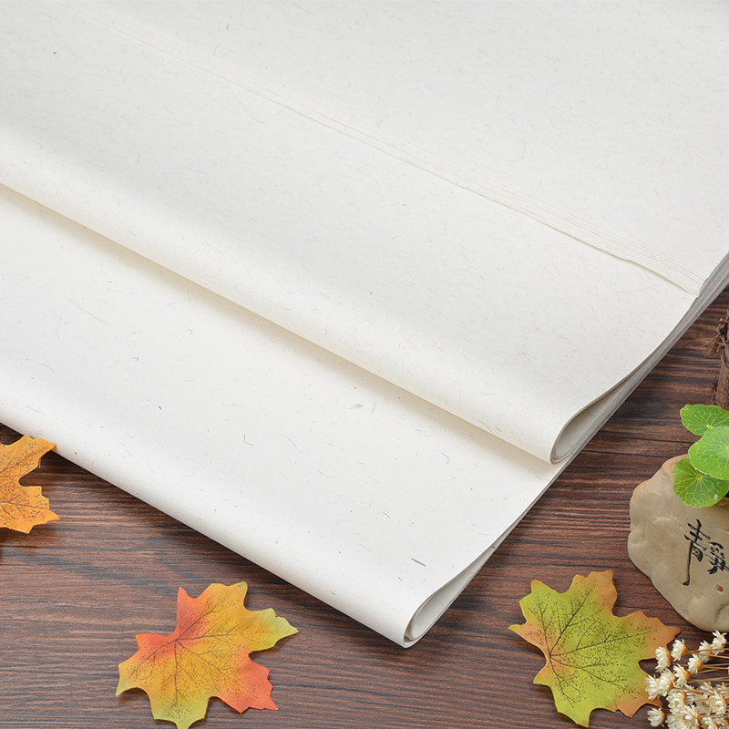 宣纸加厚檀皮手工作品毛笔字创作六尺纤维四尺宣纸