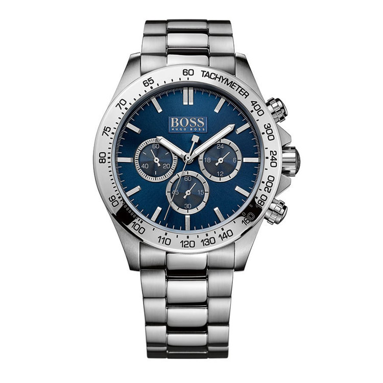国内现货hugoboss波士手表不锈钢三眼计时商务欧美腕表