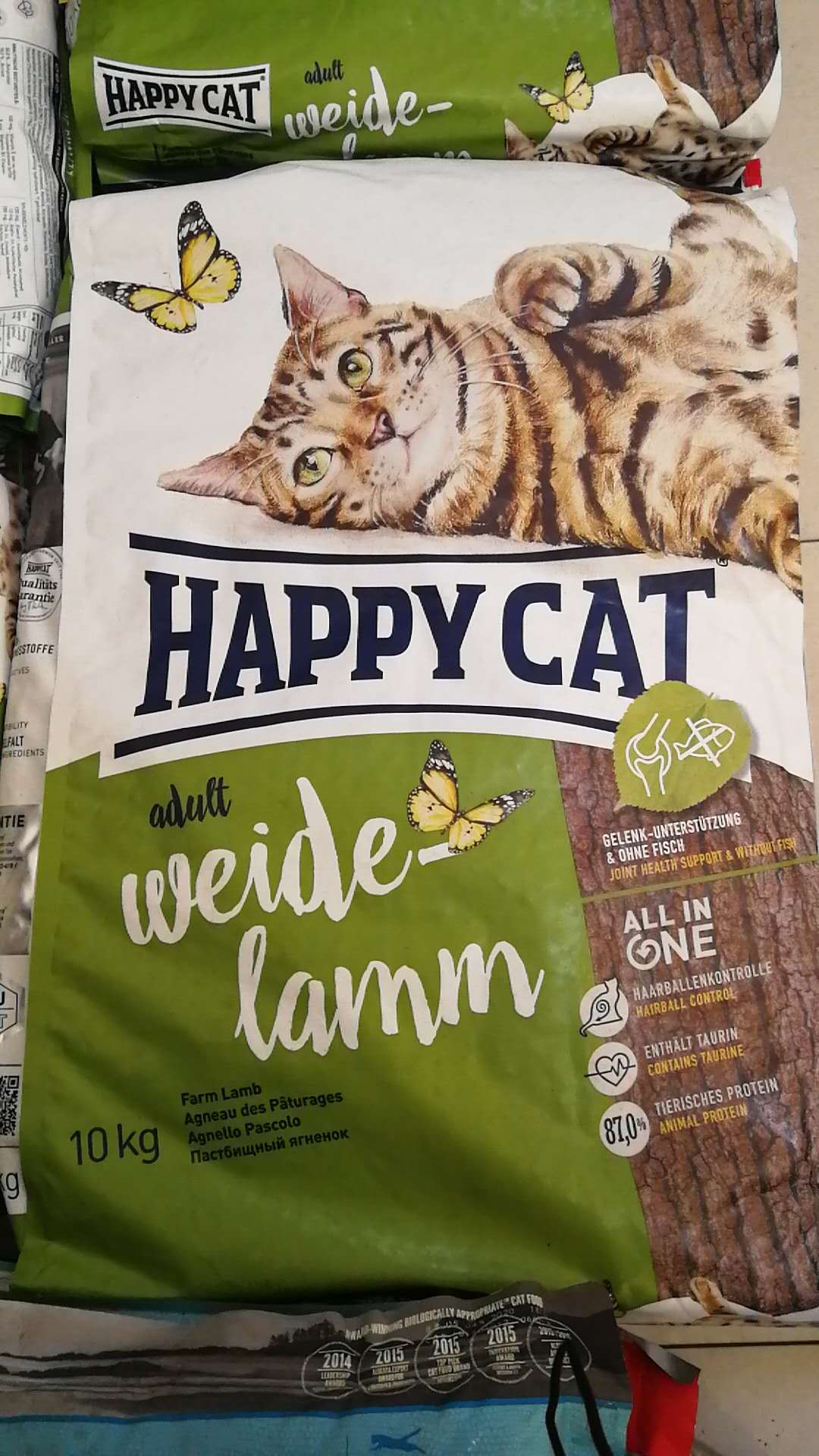 猫粮现货德国happycat比乐包邮天然草本皮肤关节猫主粮
