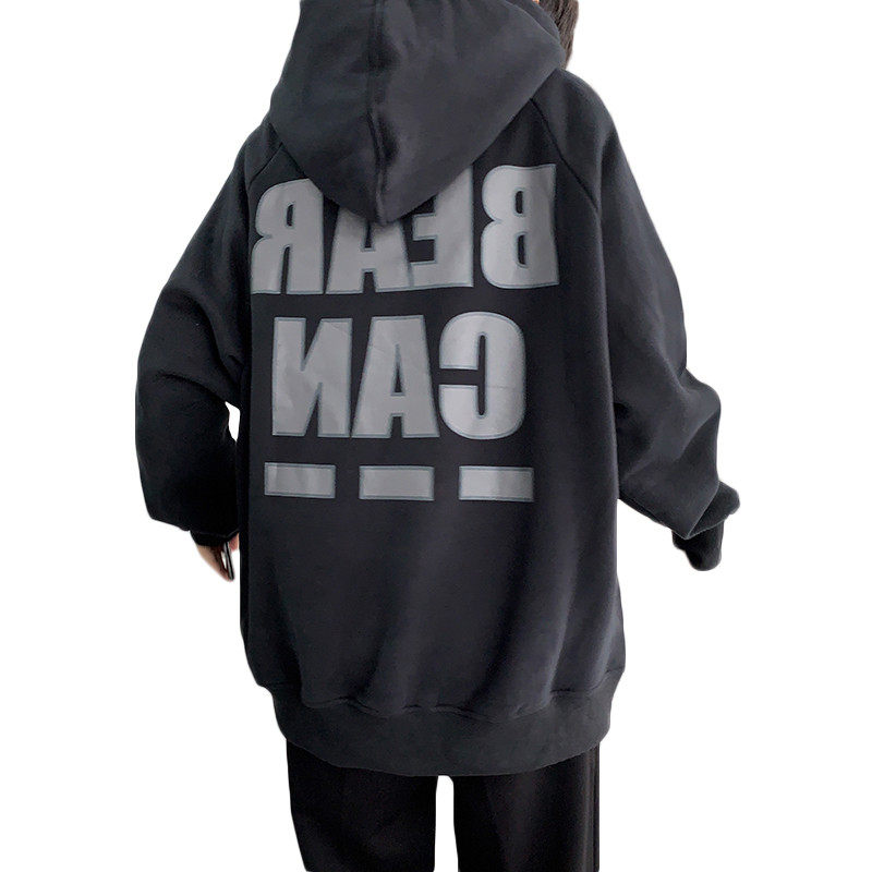 vetiver卫衣男潮连帽宽松ins秋冬款加绒加厚外套卫衣