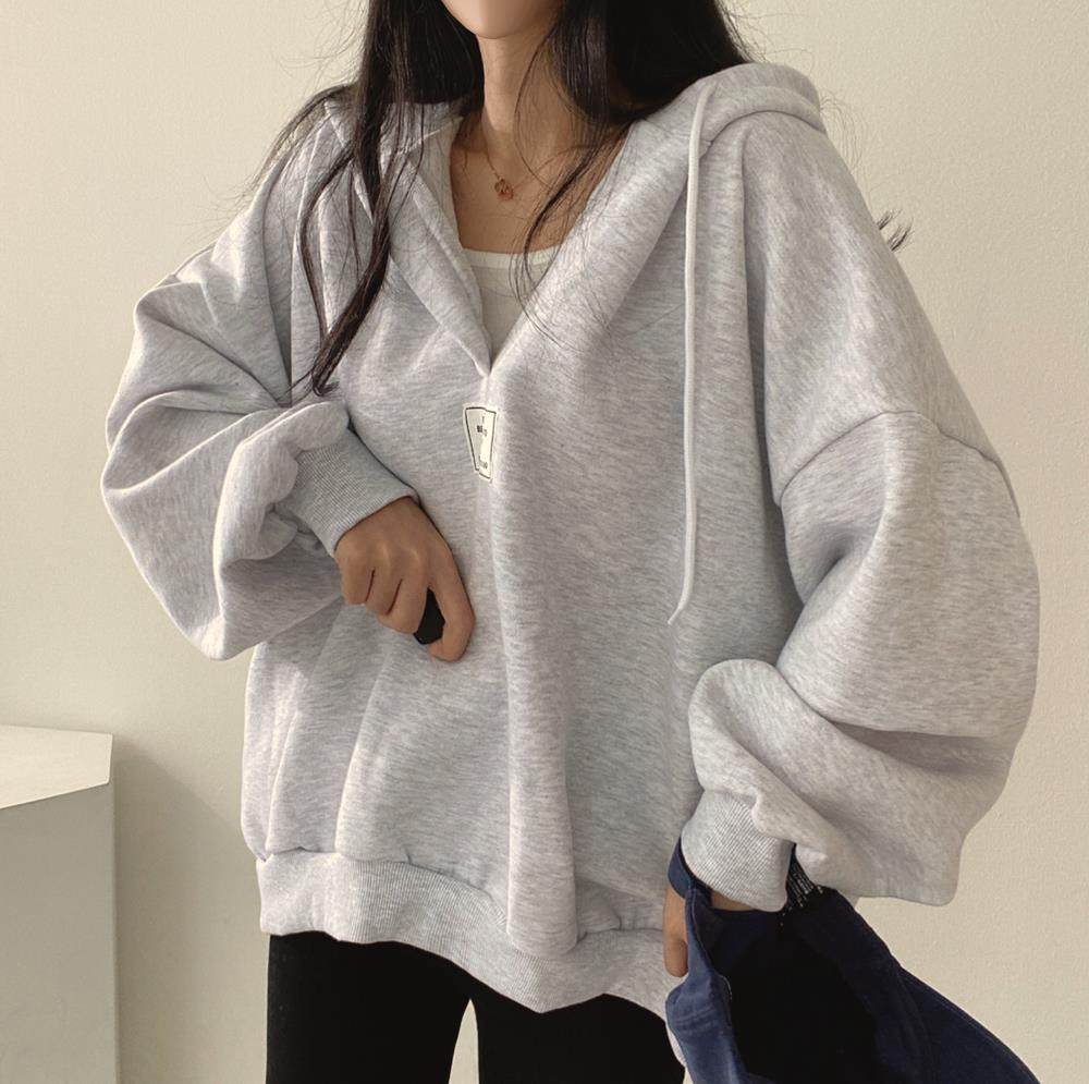 蝙蝠袖卫衣女早秋季宽松薄款连帽oversize慵懒风高级感落肩上衣