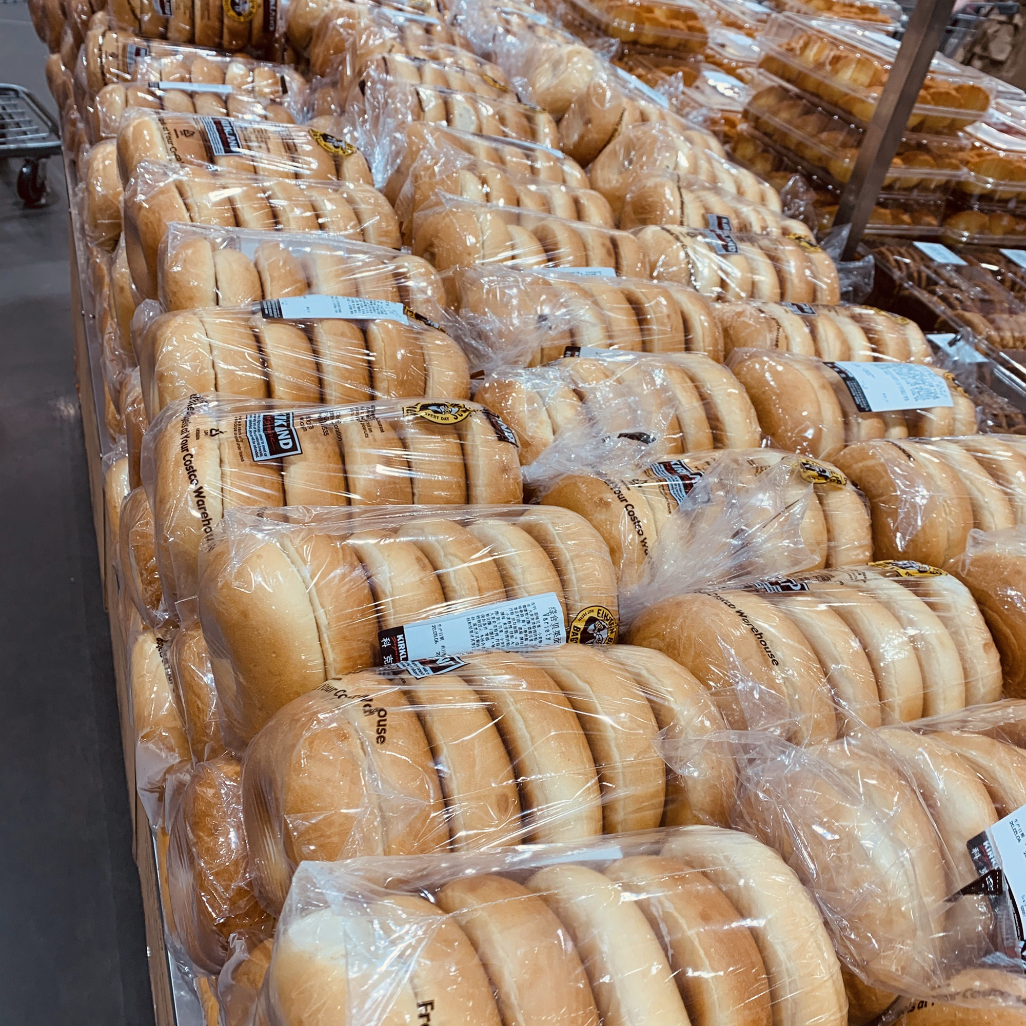 综合bagel面包全麦贝果面包无糖精无油原味蓝莓蜂蜜开市客代购