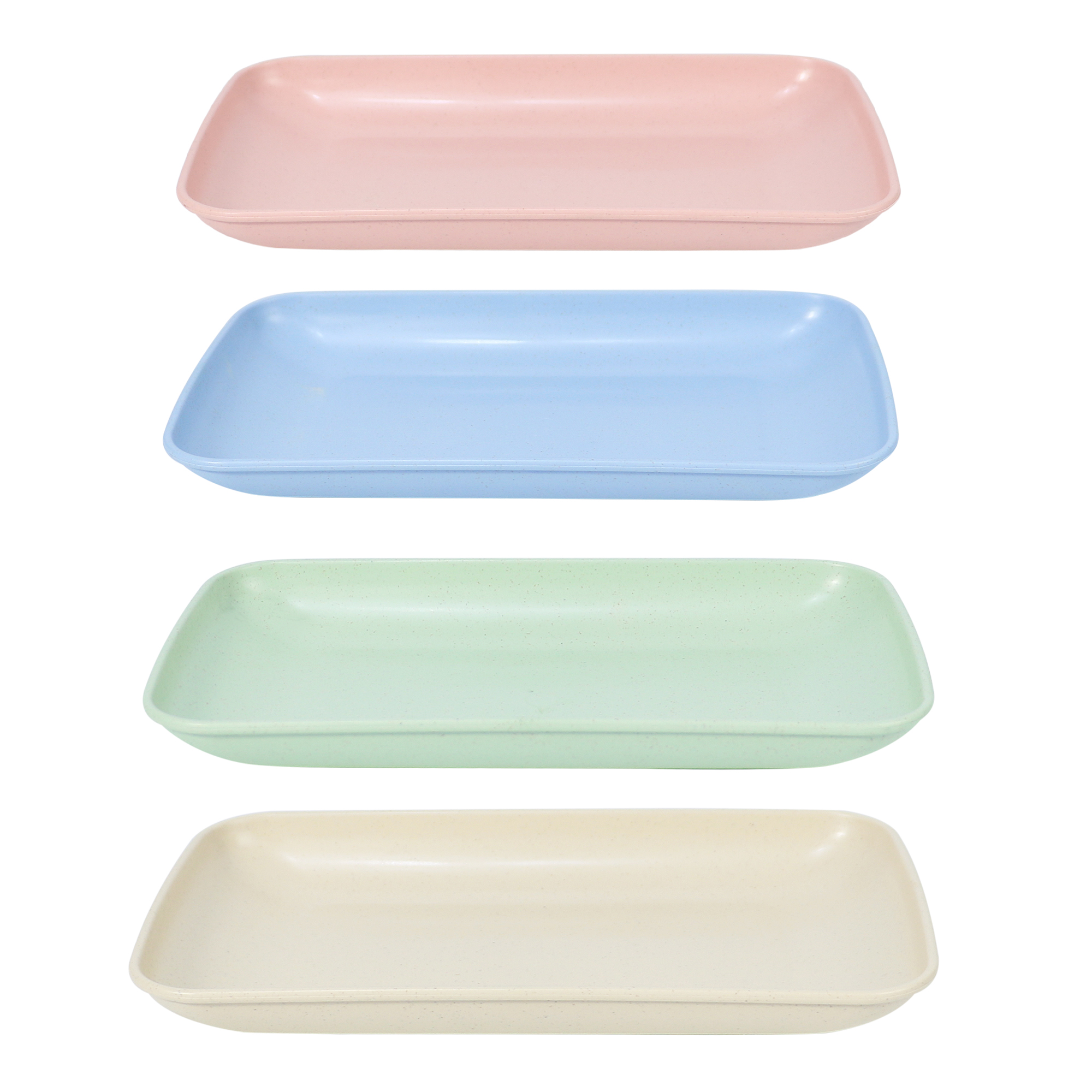 饭店结婚酒席一次性餐盘可降解餐具四件套食品级硬塑料盘碟子套装