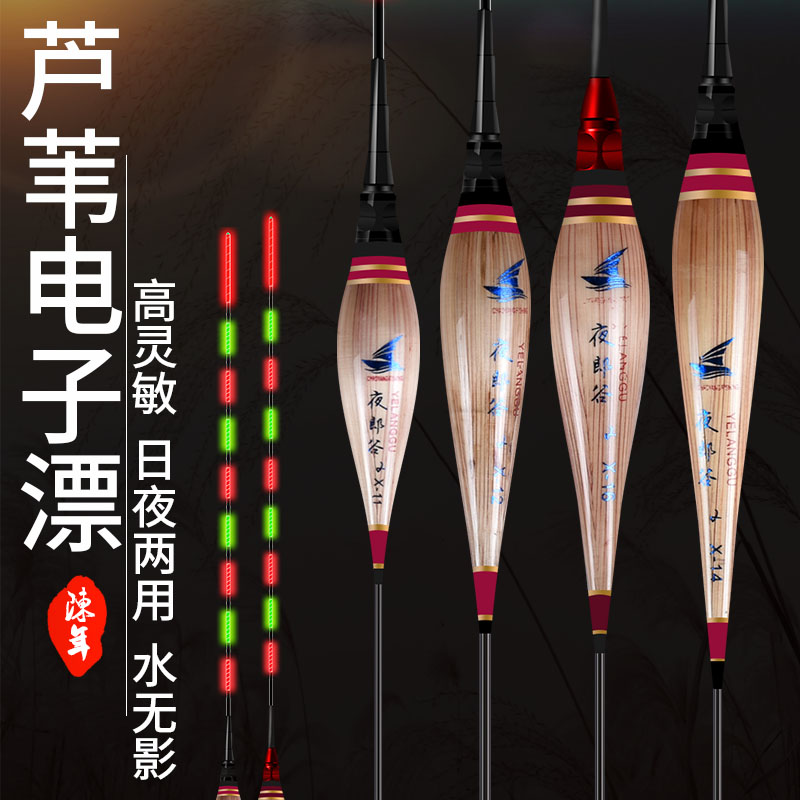 芦苇新款电子漂水无影超亮醒目夜光漂高灵敏鲫鱼漂钓鱼用品装备