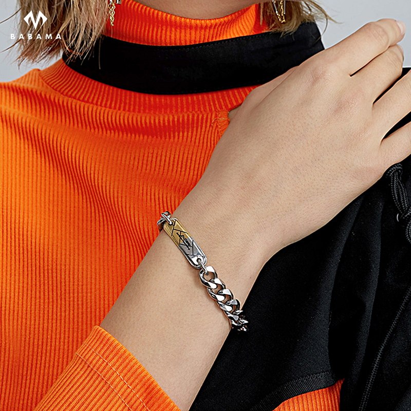 babama手链男女ins原创设计情侣送礼饰品潮牌手链