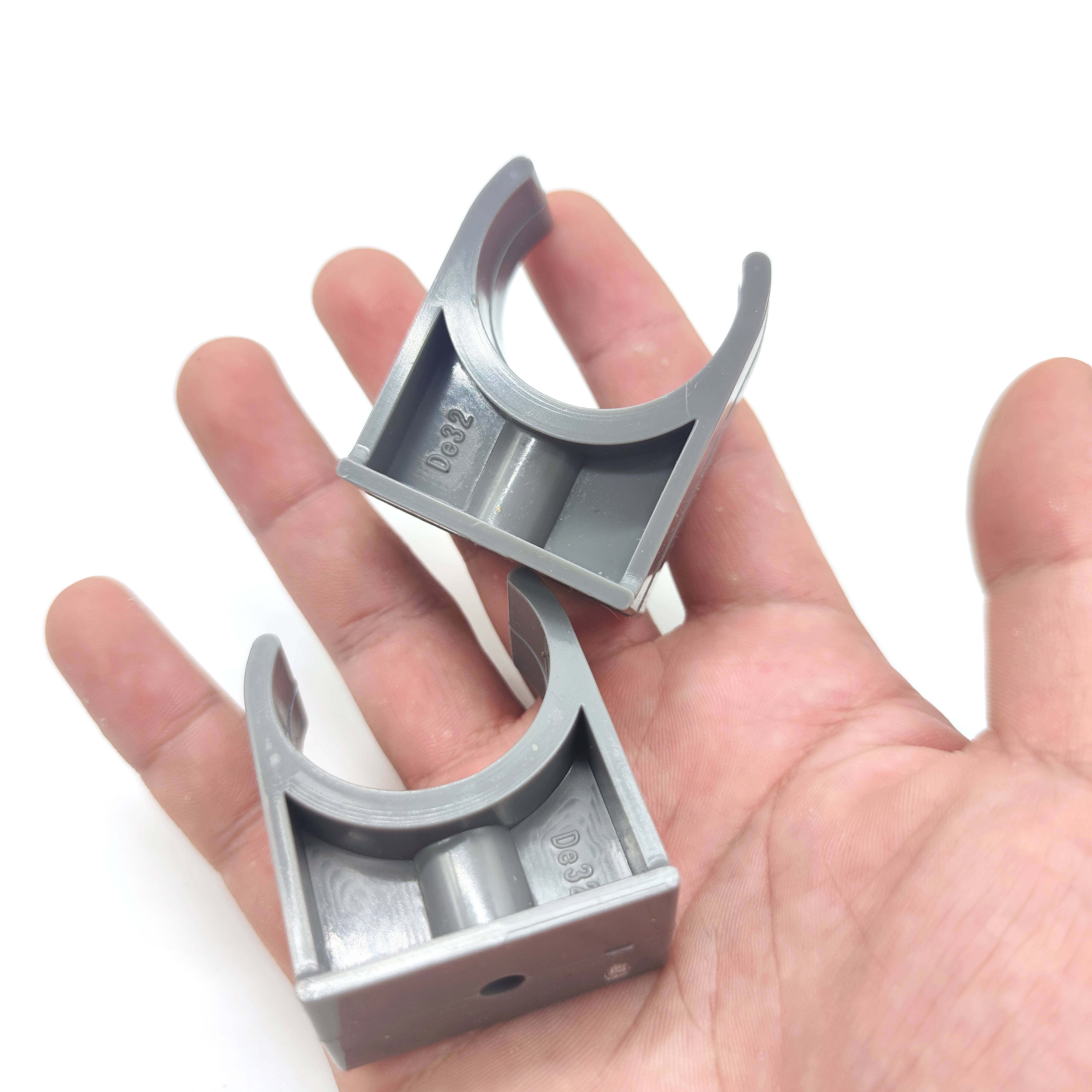 pvc管夹upvc给水管管卡卡迫码马鞍型卡箍灰色upvc管