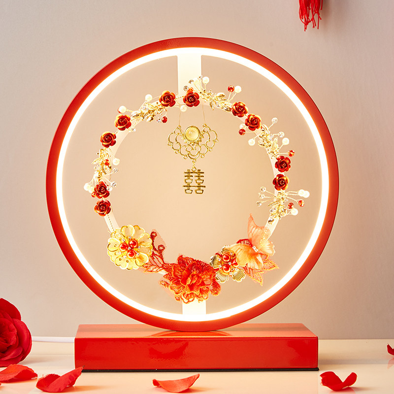 结婚台灯婚房床头头灯卧室长明灯送礼浪漫喜庆装饰台灯