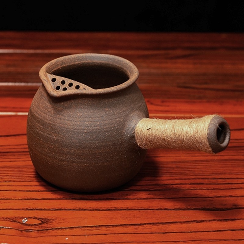 茶罐云南土陶无釉粗陶手工柴烧茶具复古餐饮具茶道