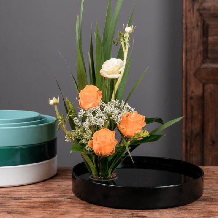 日式陶瓷花盘剑山插花花花器小原流花道禅意花盆