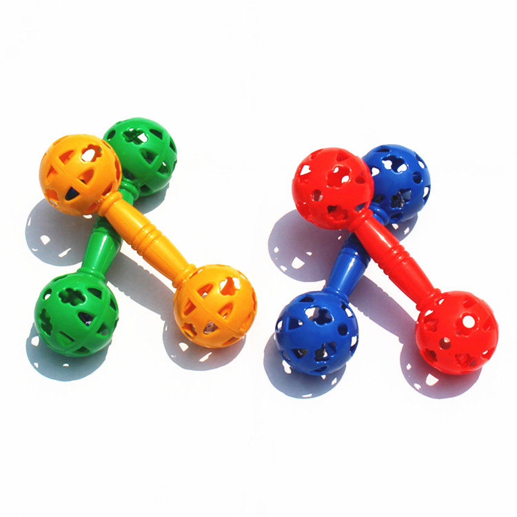 幼儿园早操哑铃儿童手摇铃抓握婴儿宝宝益智早教感统训练器材