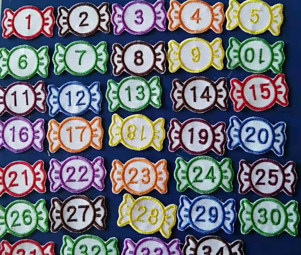 号码布贴环保名字学号刺绣幼儿园衣服毛巾枕头贴纸