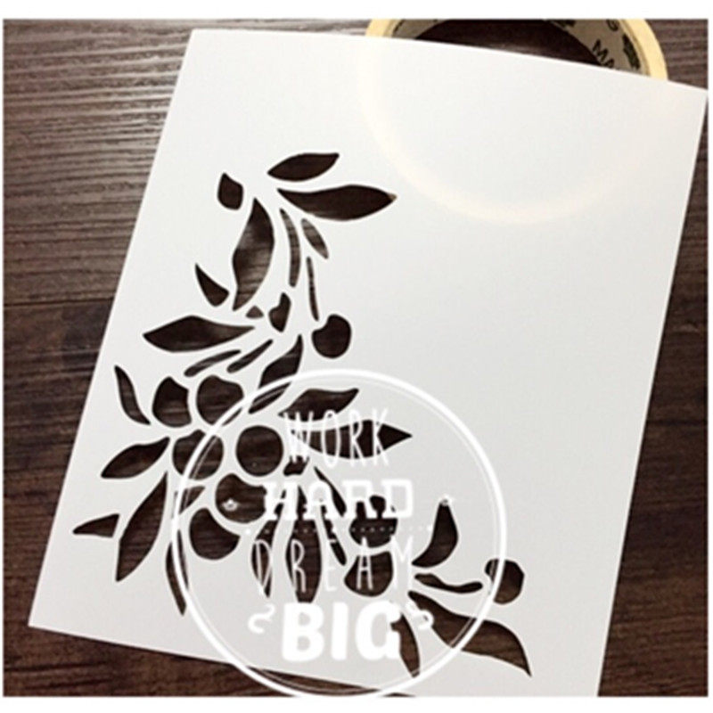 遮蔽涂鸦手绘镂空模板尺寸梅花边框花纹边角创意礼盒