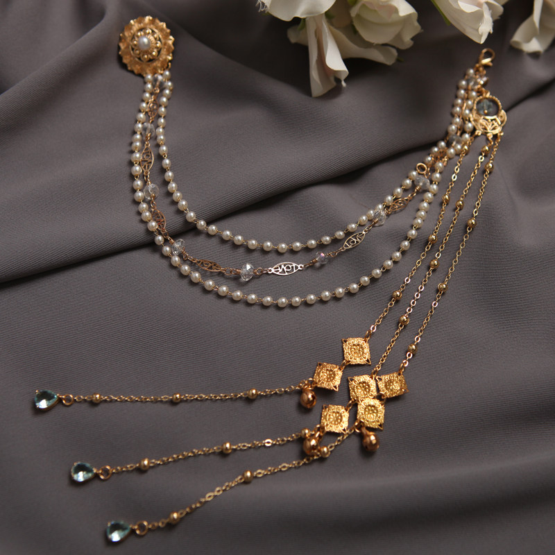 远山珍珠腰链汉服女两色扣腰龙虾珍珠龙乔天女配饰其它首饰